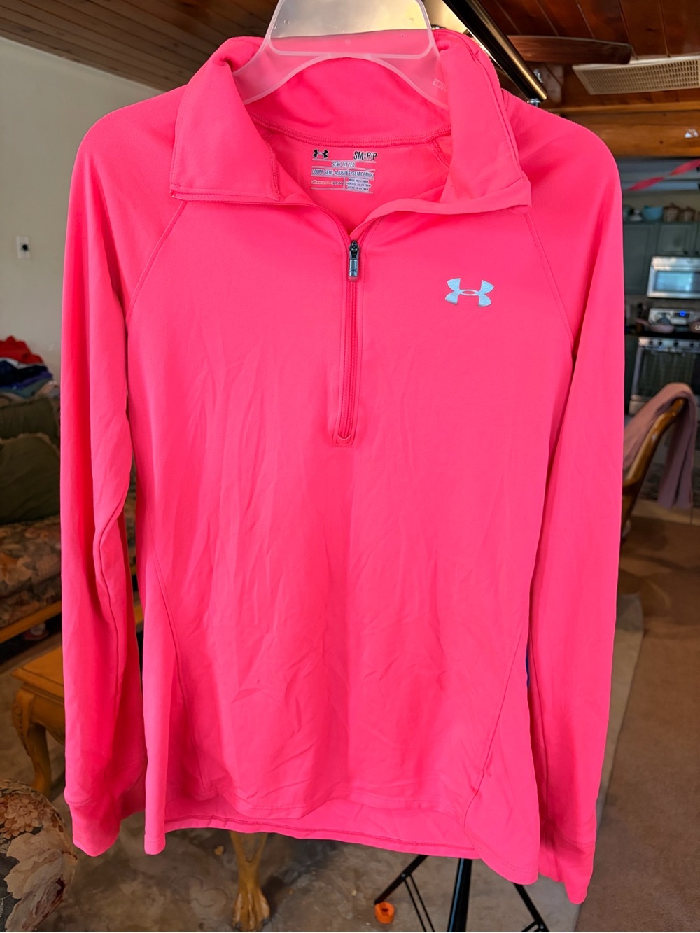 Under Armour Hot Pink Quarter-Zip Performance Top